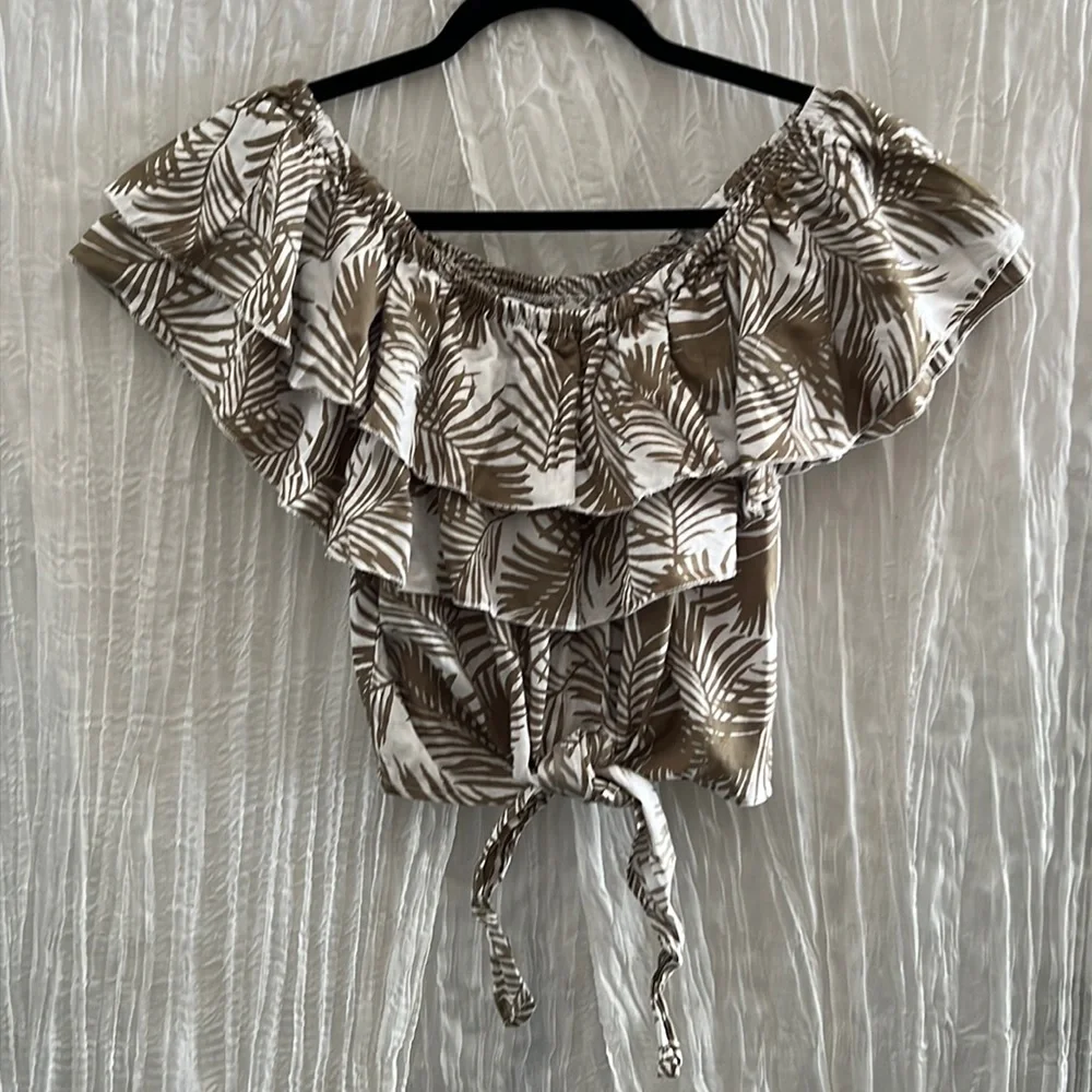 Miss Selfie Off the Shoulder Top | Size Medium | Crop Top | Summer Top - Picture 1 of 4